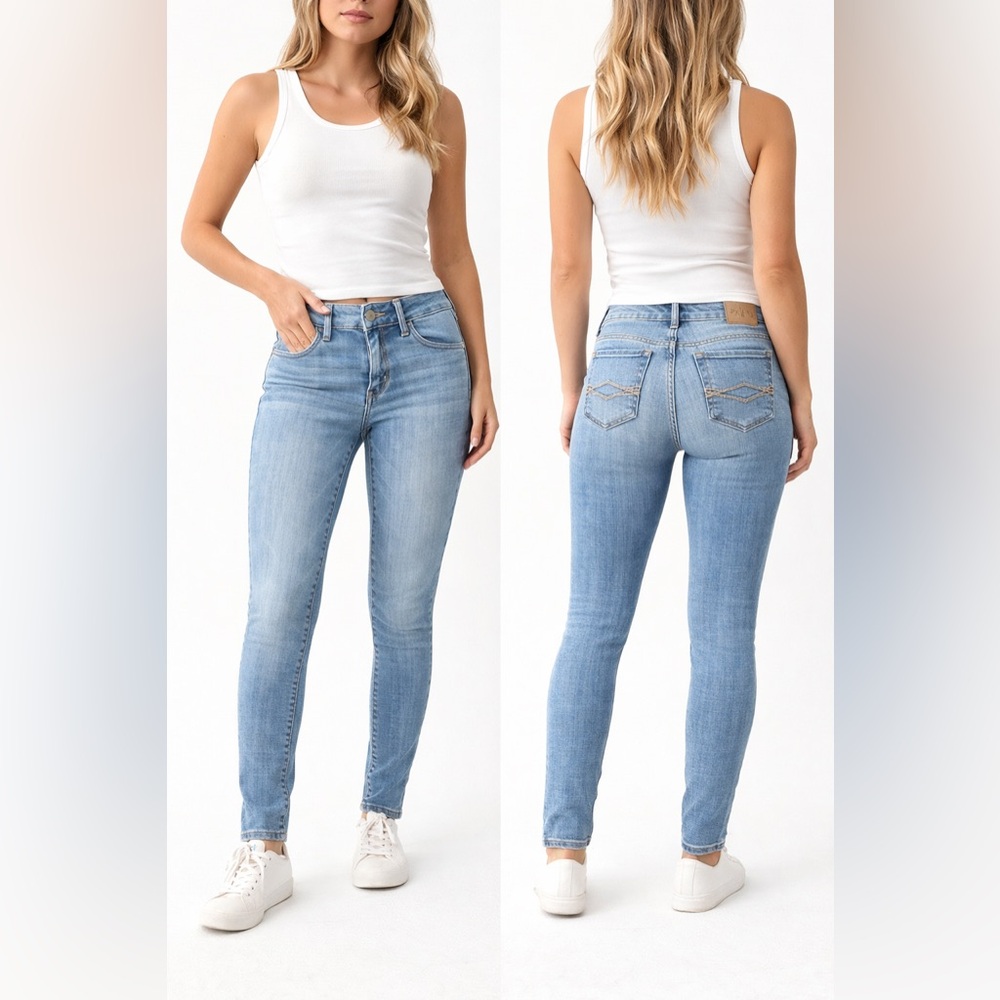 Abercrombie & Fitch Skinny Jeans W27 L31 Light Wash Stretch Denim - Picture 2 of 4